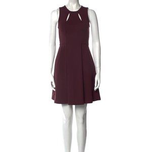 Cynthia Rowley maroon cutout mini dress